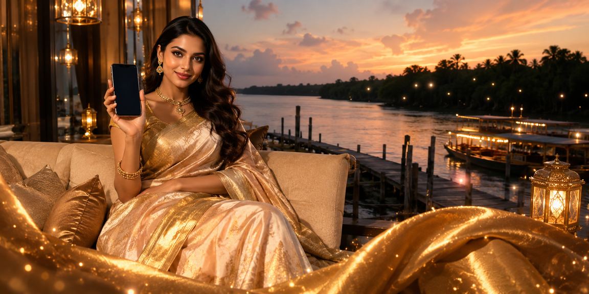 খুলনায় ভিআইপি বোনাস উপভোগ করছেন শাড়ি পরিহিত একজন ব্যবহারকারী
